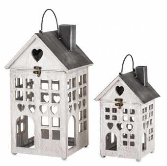 Lampion Drewniany Kpl. 2 Szt.